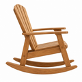Silla mecedora 100 x 70 x 105 cm de madera color natural para exterior estilo clásico