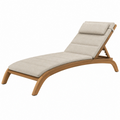 Tumbona de jardín 195 x 65 x 85 cm de madera y tejido beige reclinable